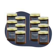 Load image into Gallery viewer, 12 Pack of Mini Amber Jars - Oakmoss + Amber - Calyan Wax Co.