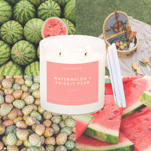 Watermelon + Prickly Pear Glass Tumbler Soy Candle | Limited Release