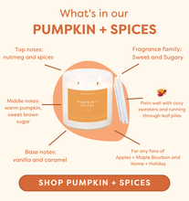 Load image into Gallery viewer, Pumpkin + Spices Soy Candle | Limited Release