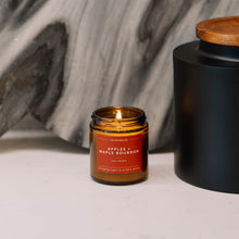 Load image into Gallery viewer, Apples + Maple Bourbon Mini Amber Jar Soy Candle - Calyan Wax Co.