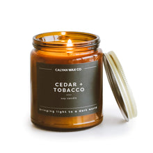 Load image into Gallery viewer, Cedar + Tobacco Amber Jar - Calyan Wax Co.