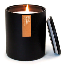 Load image into Gallery viewer, Cedar + Tobacco Matte Black Tumbler - Calyan Wax Co.