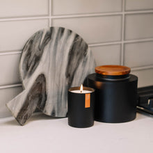 Load image into Gallery viewer, Cedar + Tobacco Matte Black Tumbler - Calyan Wax Co.