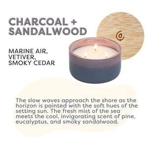 Charcoal + Sandalwood Resilience Series Soy Candle - Calyan Wax Co.