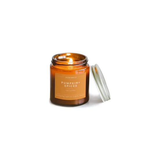 Pumpkin + Spices Mini Amber Jar Soy Candle | Limited Release