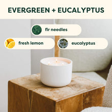 Load image into Gallery viewer, Evergreen + Eucalyptus 3 - Wick Ceramic Soy Candle - Calyan Wax Co.