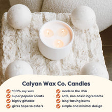 Load image into Gallery viewer, Evergreen + Eucalyptus 3 - Wick Ceramic Soy Candle - Calyan Wax Co.