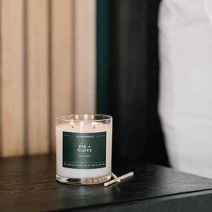 Fir + Clove Glass Tumbler Soy Candle | Limited Release - Calyan Wax Co.