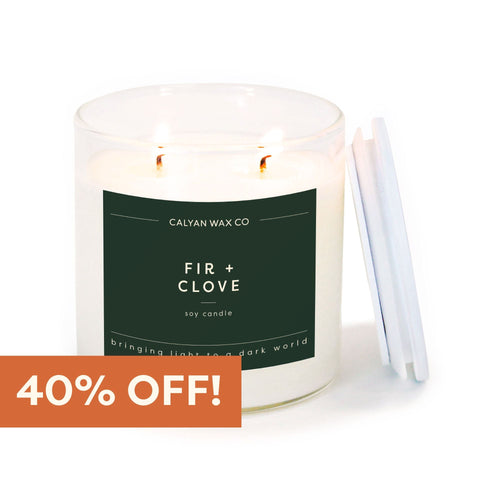 Fir + Clove Glass Tumbler Soy Candle | Limited Release - Calyan Wax Co.