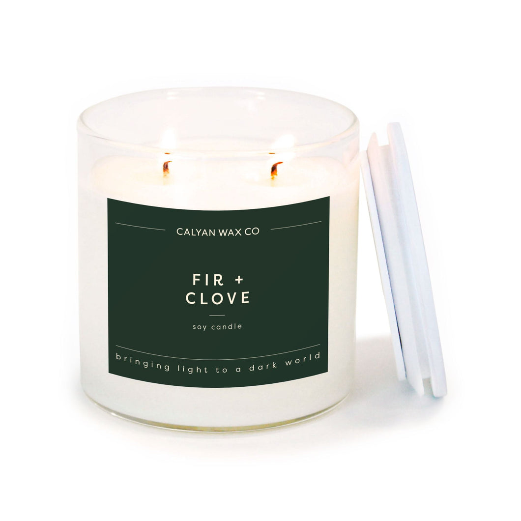 Fir + Clove Glass Tumbler Soy Candle | Limited Release - Calyan Wax Co.