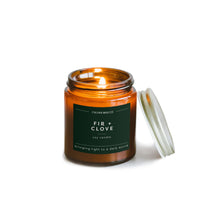 Load image into Gallery viewer, Fir + Clove Mini Amber Jar Soy Candle | Limited Release - Calyan Wax Co.