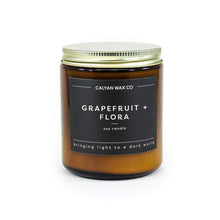 Load image into Gallery viewer, Grapefruit + Flora Amber Jar - Calyan Wax Co.