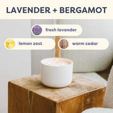 Load image into Gallery viewer, Lavender + Bergamot 3 - Wick Ceramic Soy Candle - Calyan Wax Co.