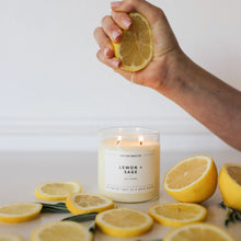 Load image into Gallery viewer, Lemon + Sage Glass Tumbler Soy Candle - Calyan Wax Co.