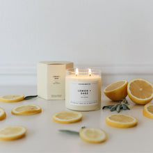 Load image into Gallery viewer, Lemon + Sage Glass Tumbler Soy Candle - Calyan Wax Co.