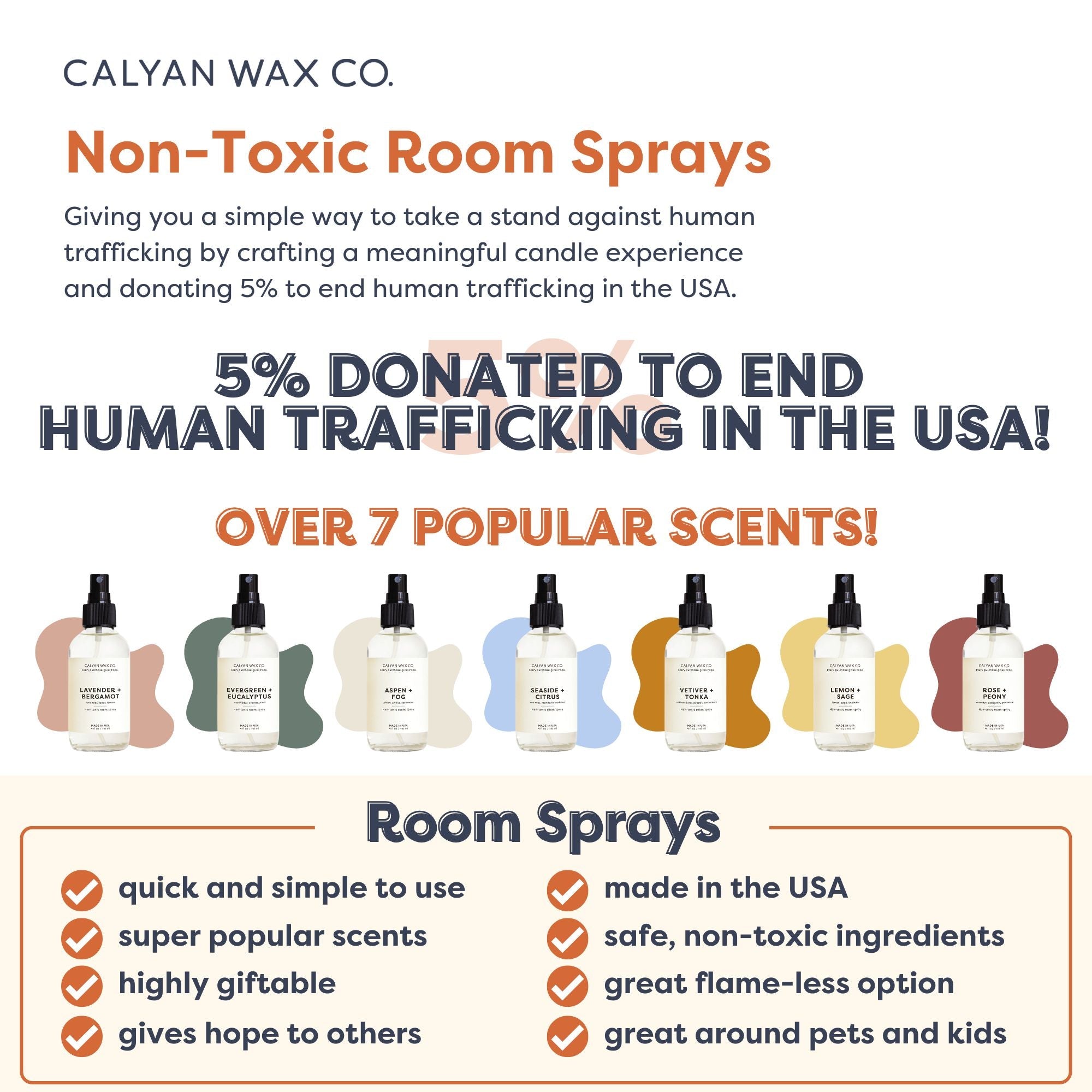 Lemon + Sage Non - Toxic Room Spray - Calyan Wax Co.