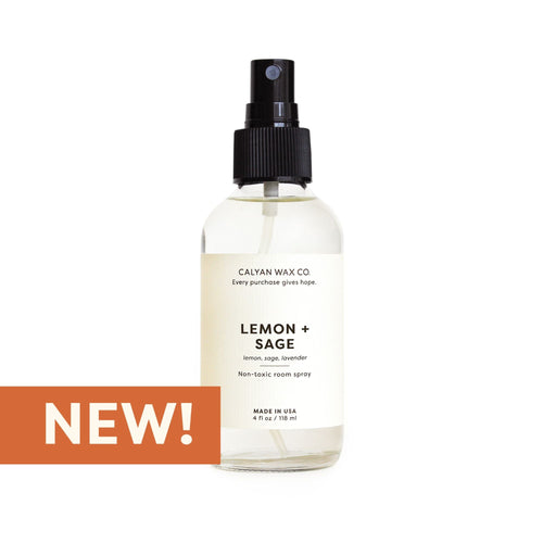 Lemon + Sage Non - Toxic Room Spray - Calyan Wax Co.