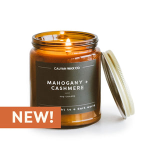 Mahogany + Cashmere Amber Jar - Calyan Wax Co.