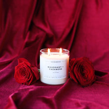 Load image into Gallery viewer, Mahogany + Cashmere Glass Tumbler Soy Candle - Calyan Wax Co.