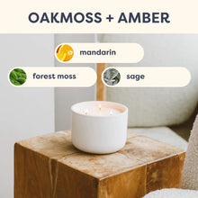 Load image into Gallery viewer, Oakmoss + Amber 3 - Wick Ceramic Soy Candle - Calyan Wax Co.