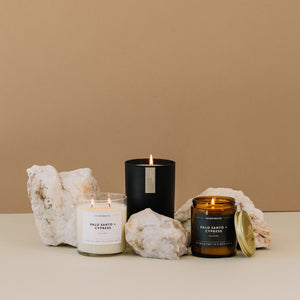 Palo Santo + Cypress Glass Tumbler Soy Candle - Calyan Wax Co.