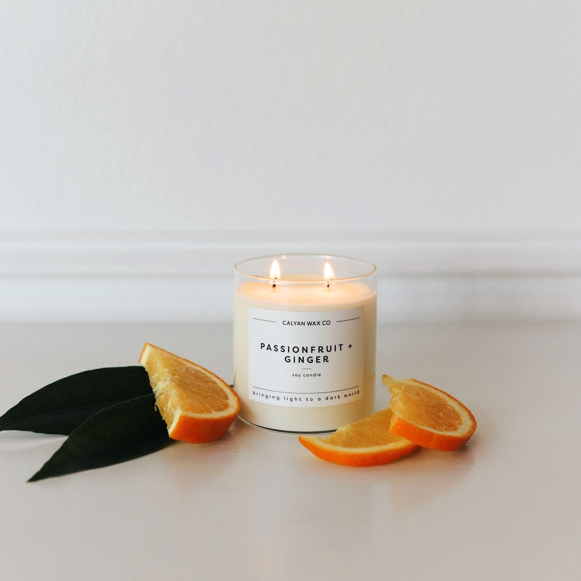 Passionfruit + Ginger Glass Tumbler Soy Candle - Calyan Wax Co.