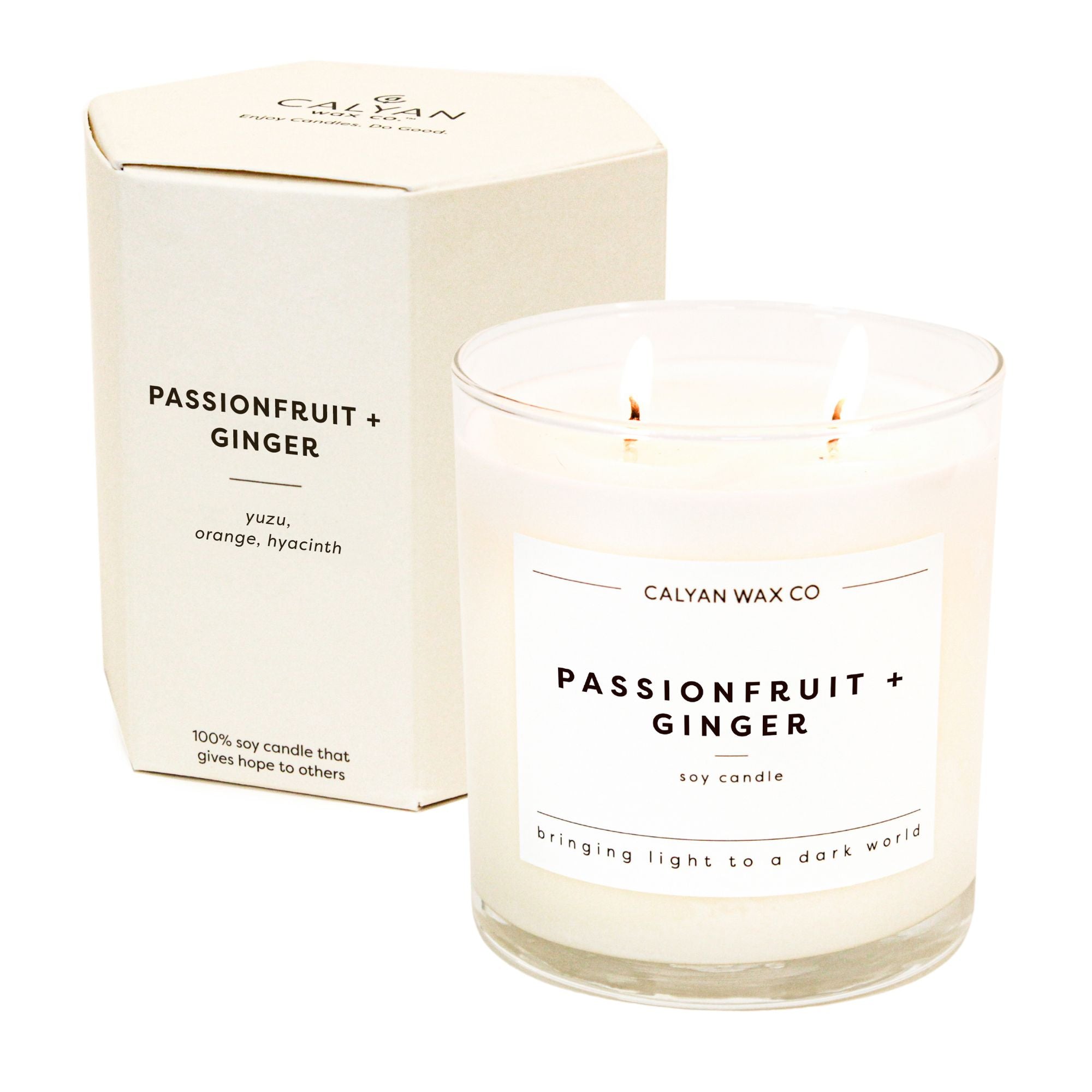 Passionfruit + Ginger Glass Tumbler Soy Candle - Calyan Wax Co.