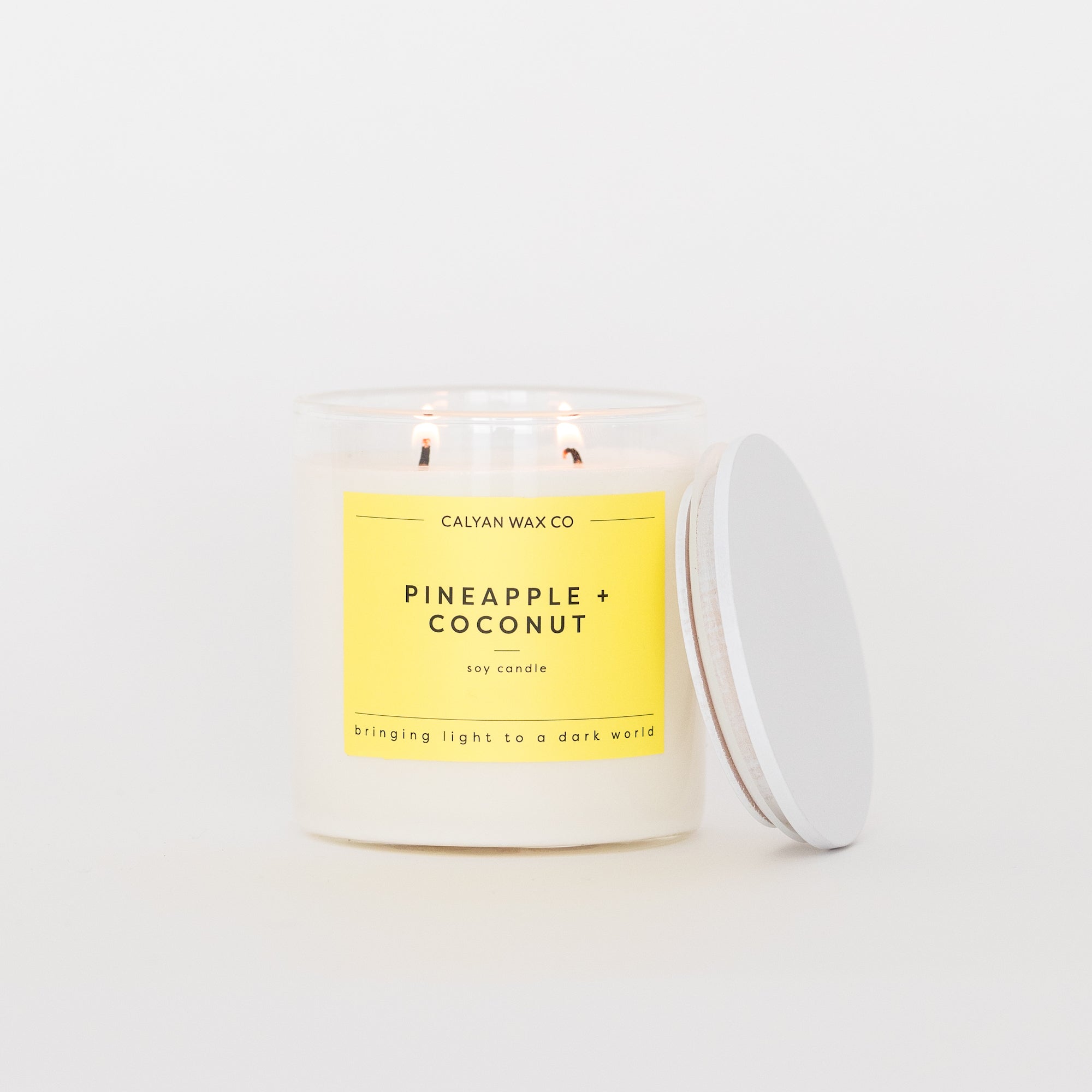 Pineapple + Coconut Glass Tumbler Soy Candle | Limited Release - Calyan Wax Co.