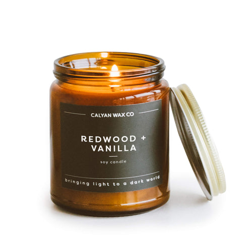 Redwood + Vanilla Amber Jar - Calyan Wax Co.