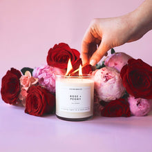 Load image into Gallery viewer, Rose + Peony Glass Tumbler Soy Candle - Calyan Wax Co.