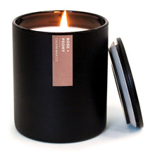 Load image into Gallery viewer, Rose + Peony Matte Black Tumbler - Calyan Wax Co.