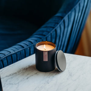 Rose + Peony Matte Black Tumbler - Calyan Wax Co.