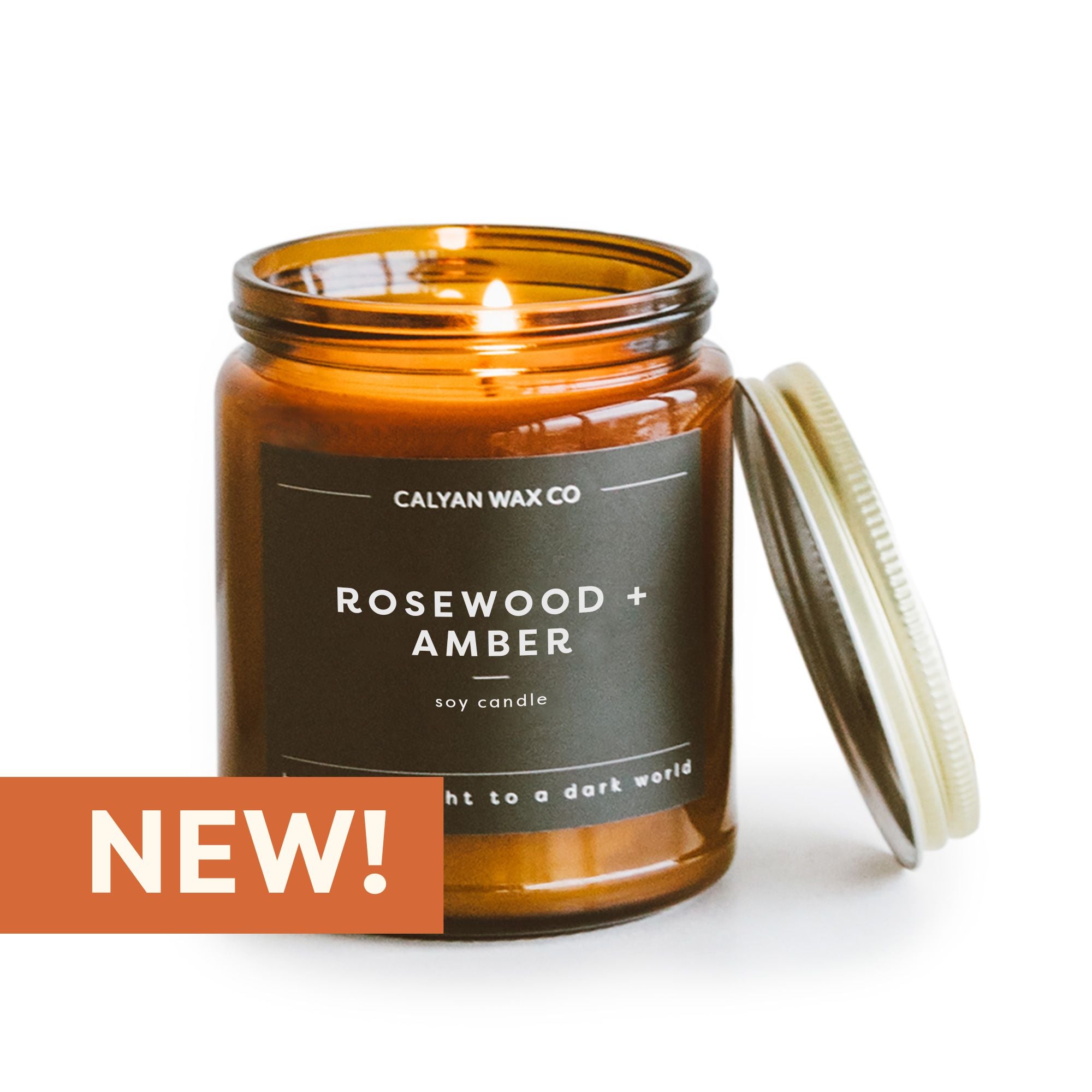 Rosewood + Amber Amber Jar - Calyan Wax Co.