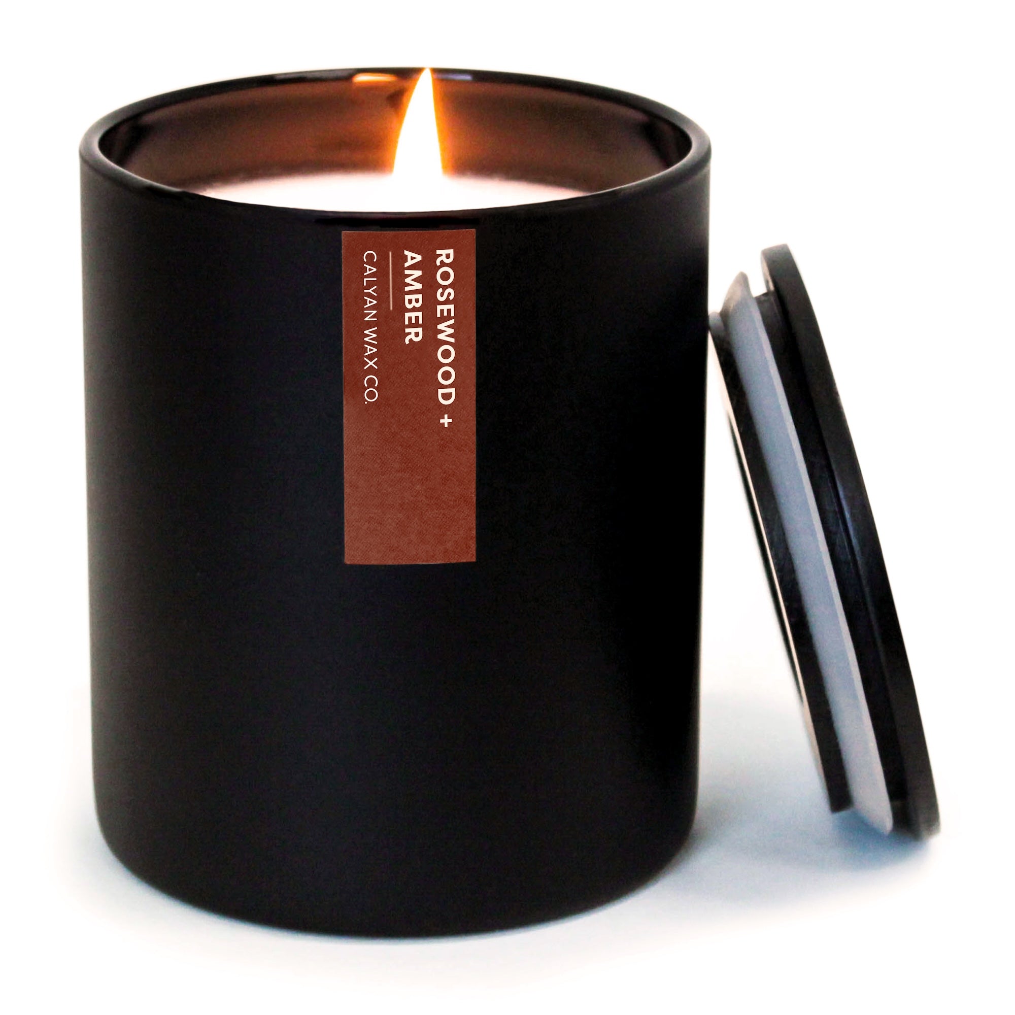 Rosewood + Amber Matte Black Tumbler - Calyan Wax Co.