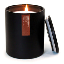 Load image into Gallery viewer, Rosewood + Amber Matte Black Tumbler - Calyan Wax Co.