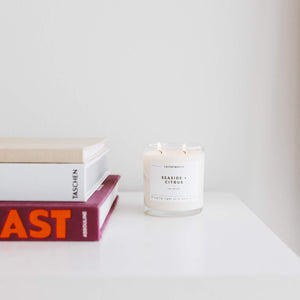 Seaside + Citrus Glass Tumbler Soy Candle - Calyan Wax Co.