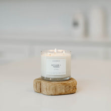 Load image into Gallery viewer, Vetiver + Tonka 3 - Wick Clear Glass Tumbler Soy Candle - Calyan Wax Co.