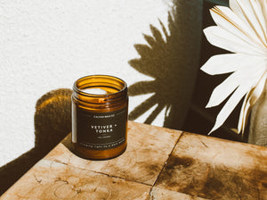 Vetiver + Tonka Amber Jar - Calyan Wax Co.