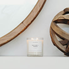 Load image into Gallery viewer, Vetiver + Tonka Glass Tumbler Soy Candle - Calyan Wax Co.