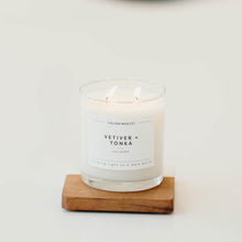 Load image into Gallery viewer, Vetiver + Tonka Glass Tumbler Soy Candle - Calyan Wax Co.