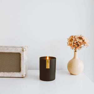 Vetiver + Tonka Matte Black Tumbler - Calyan Wax Co.