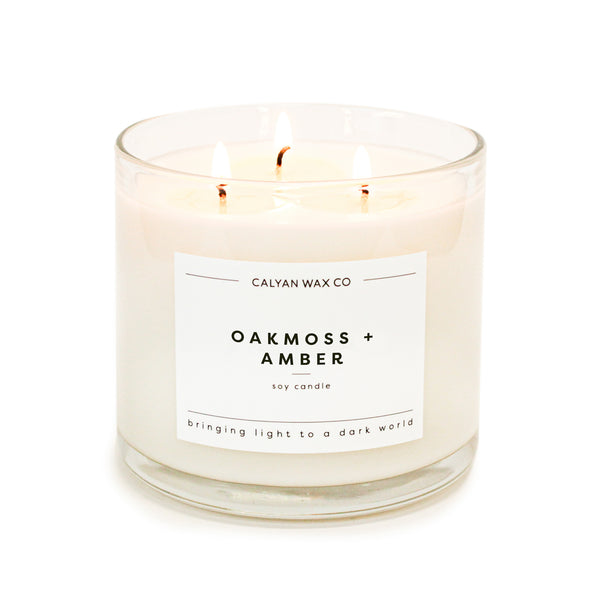 No. 3 Moss + Amber Candle - Soy & Coconut w/ Hemp Wick – Field Day